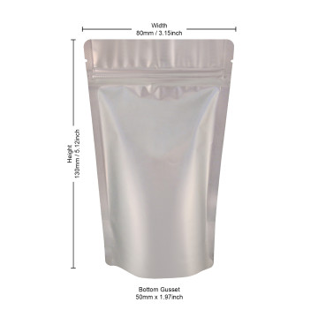 40g Silver Matt Stand Up Pouch/Bag with Zip Lock [SP1] (100 per pack)