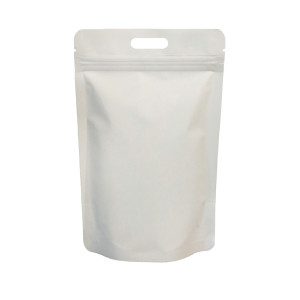 5kg White Matt With Handle Stand Up Pouch/Bag with Zip Lock [SP8] (100 per pack)