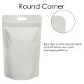 5kg White Matt With Handle Stand Up Pouch/Bag with Zip Lock [SP8] (100 per pack)