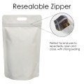 5kg White Matt With Handle Stand Up Pouch/Bag with Zip Lock [SP8] (100 per pack)