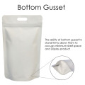 5kg White Matt With Handle Stand Up Pouch/Bag with Zip Lock [SP8] (100 per pack)