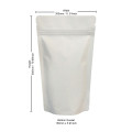 3kg White Matt Stand Up Pouch/Bag with Zip Lock [SP7] (100 per pack)