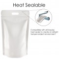 5kg White Shiny With Handle Stand Up Pouch/Bag with Zip Lock [SP8] (100 per pack)