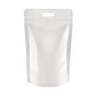 5kg White Shiny With Handle Stand Up Pouch/Bag with Zip Lock [SP8] (100 per pack)