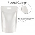5kg White Shiny With Handle Stand Up Pouch/Bag with Zip Lock [SP8] (100 per pack)