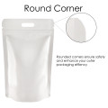 5kg White Shiny With Handle Stand Up Pouch/Bag with Zip Lock [SP8] (100 per pack)