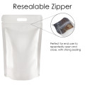 5kg White Shiny With Handle Stand Up Pouch/Bag with Zip Lock [SP8] (100 per pack)