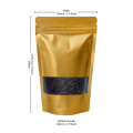 150g Window Gold Matt Stand Up Pouch/Bag with Zip Lock [SP3] (100 per pack)