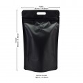 5kg Black Matt With Handle and Valve Stand Up Pouch/Bag with Zip Lock [SP8]