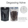 5Kg Valve Clear / Black Shiny With Handle Stand Up Pouch/Bag with Zip Lock (100 per pack)