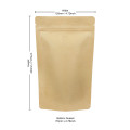 100g Kraft Paper With Valve Stand Up Pouch/Bag with Zip Lock [SP9] (100 per pack)