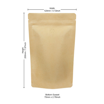 100g Kraft Paper With Valve Stand Up Pouch/Bag with Zip Lock [SP9] (100 per pack)