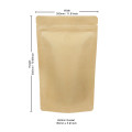 3kg Kraft Paper With Valve Stand Up Pouch/Bag with Zip Lock [SP7] (100 per pack)