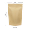 500g Kraft Paper With Valve Stand Up Pouch/Bag with Zip Lock [SP5] (100 per pack)