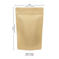 70g Kraft Paper With Valve Stand Up Pouch/Bag with Zip Lock [SP2] (100 per pack)