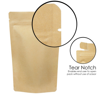 1kg Kraft Paper With Valve Stand Up Pouch/Bag with Zip Lock [SP6] (100 per pack)