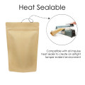 1kg Kraft Paper With Valve Stand Up Pouch/Bag with Zip Lock [SP6] (100 per pack)