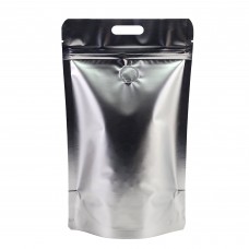 5kg Silver Matt With Handle and Valve Stand Up Pouch/Bag with Zip Lock [SP8] (100 per pack)