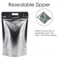 5kg Silver Matt With Handle and Valve Stand Up Pouch/Bag with Zip Lock [SP8]