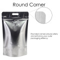 5kg Silver Matt With Handle and Valve Stand Up Pouch/Bag with Zip Lock [SP8] (100 per pack)