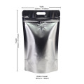 5kg Silver Matt With Handle and Valve Stand Up Pouch/Bag with Zip Lock [SP8] (100 per pack)