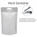 5kg White Matt With Handle and Valve Stand Up Pouch/Bag with Zip Lock [SP8]