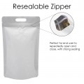 5kg White Matt With Handle and Valve Stand Up Pouch/Bag with Zip Lock [SP8]