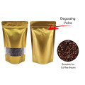 1kg Window Gold Matt With Valve Stand Up Pouch/Bag with Zip Lock [SP6] (100 per pack)