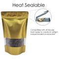 150g Window Gold Matt With Valve Stand Up Pouch/Bag with Zip Lock [SP3]