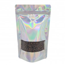 750g Window Holographic With Valve Stand Up Pouch/Bag with Zip Lock [SP11]
