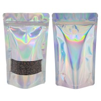 750g Window Holographic With Valve Stand Up Pouch/Bag with Zip Lock [SP11]