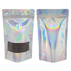 1kg Window Holographic With Valve Stand Up Pouch/Bag with Zip Lock [SP6] (100 per pack)