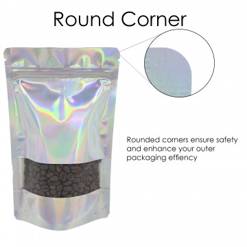 1kg Window Holographic With Valve Stand Up Pouch/Bag with Zip Lock [SP6]