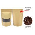 250g Window Kraft Paper With Valve Stand Up Pouch/Bag with Zip Lock [SP4] (100 per pack)