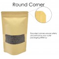 1kg Window Kraft With Valve Paper Stand Up Pouch/Bag with Zip Lock [SP6]