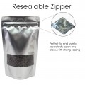 500g Window Silver Matt With Valve Stand Up Pouch/Bag with Zip Lock [SP5]