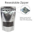 250g Window Silver Matt With Valve Stand Up Pouch/Bag with Zip Lock [SP4] (100 per pack)