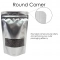 70g Window Silver Matt With Valve Stand Up Pouch/Bag with Zip Lock [SP2]