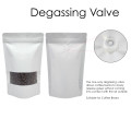 500g Window White Matt With Valve Stand Up Pouch/Bag with Zip Lock [SP5] (100 per pack)