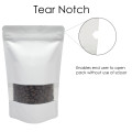 500g Window White Matt With Valve Stand Up Pouch/Bag with Zip Lock [SP5] (100 per pack)