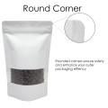 500g Window White Matt With Valve Stand Up Pouch/Bag with Zip Lock [SP5] (100 per pack)