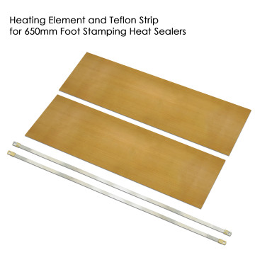 650mm Element and Teflon Strip For Foot Stamping Heat Sealers x 2 Sets