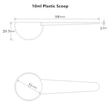10ml Blue Plastic Scoop Pack of 100qty (100 per pack)