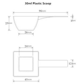 30ml Blue Plastic Scoop Pack of 100qty (100 per pack)