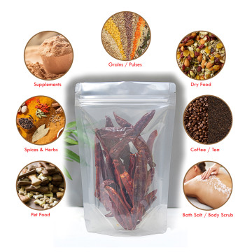 5kg Clear / Clear Stand Up Pouch/Bag with Zip Lock [SP8] (100 per pack)