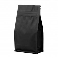 2.5kg 220x410mm Black Matt Flat Bottom Stand Up Pouch/Bag with Zip Lock (100 per pack)