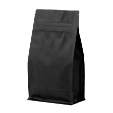 2.5kg 220x410mm Black Matt Flat Bottom Stand Up Pouch/Bag with Zip Lock