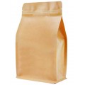 1kg Kraft Paper Flat Bottom Pouch/Bag with Zip Lock [FB6]