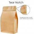 500g Kraft Paper Flat Bottom Pouch/Bag with Zip Lock [FB5]