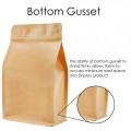 250g Kraft Paper Flat Bottom WIth Valve Stand Up Pouch/Bag with Zip Lock [FB4]